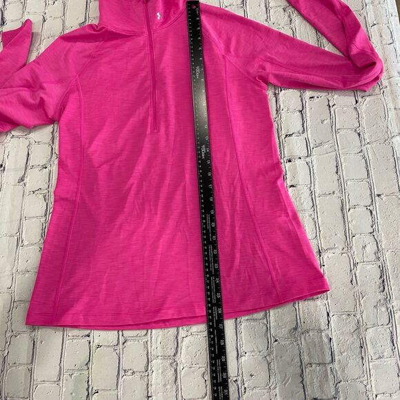 Under Armour Top Women’s Size L Color Pink ColdGear 1/2 Zipper Training Shirt - Picture 6 of 11